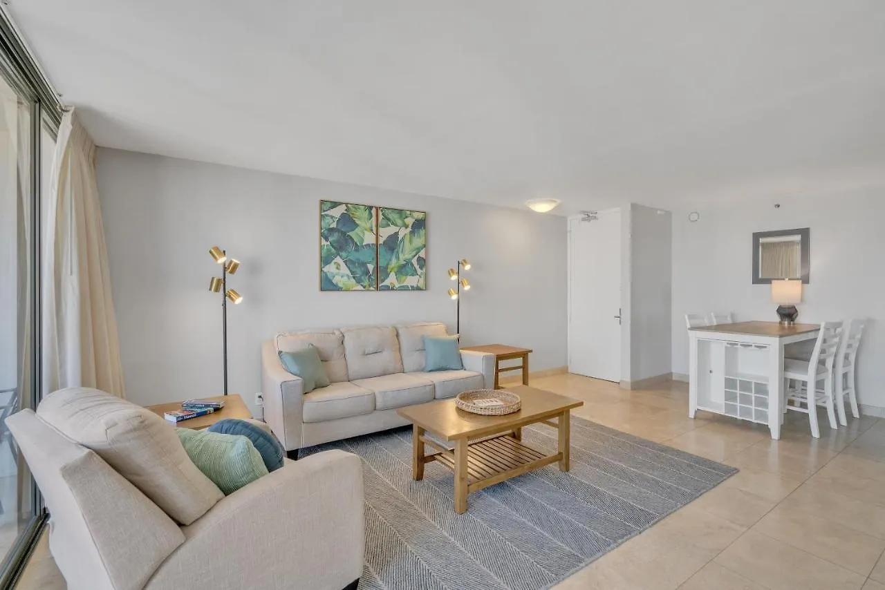 Apartment Beach Oasis With Ocean & City Views With Free Parking! Honolulu
